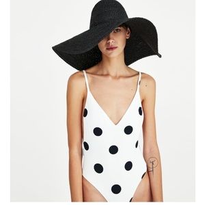 Zara polka dot swim suit